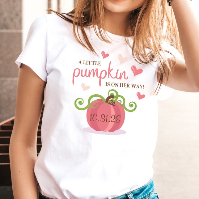 Camiseta Cute Little Pumpkin Baby Shower (Criador carregado)