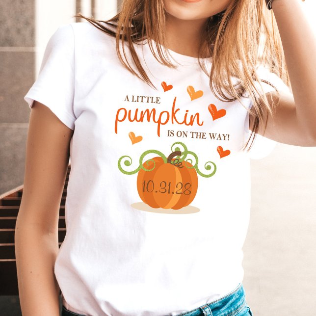 Camiseta Cute Little Pumpkin Baby Shower (Criador carregado)