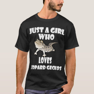 Camiseta Cute Lizard Apenas Uma Menina Que Ama Leopard Geck