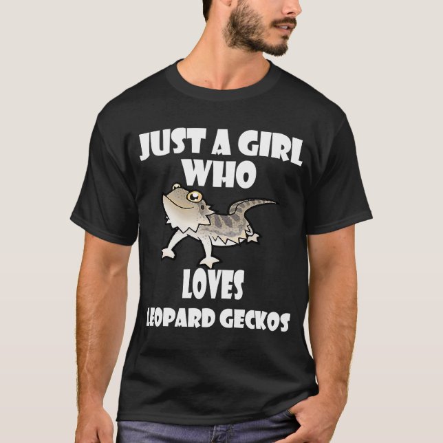 Camiseta Cute Lizard Apenas Uma Menina Que Ama Leopard Geck (Frente)