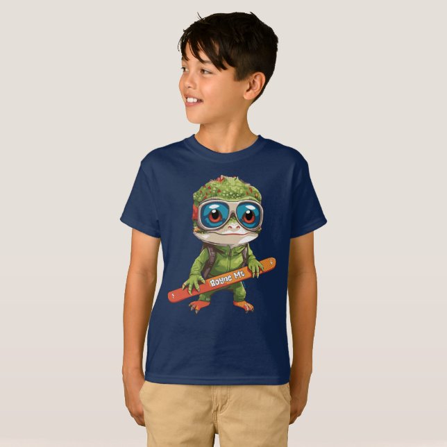 Camiseta Cute Lizard Boyne Mountain Ski (Frente Completa)