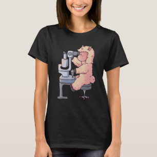 Camiseta Cute Llama Olho Médico Optometrista Óptico Vida Ey