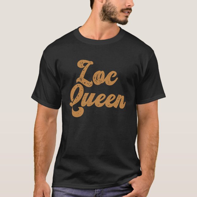 Camiseta Cute Loc Queen Melanin Afro Dreadlocks (Frente)