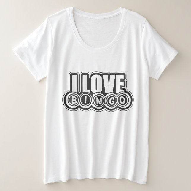 Camiseta Cute love Bingo word art  (Frente do Design)