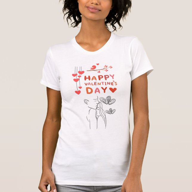 Camiseta Cute Love Couple  (Frente)