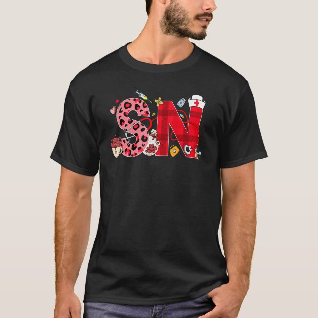 Camiseta Cute Love Heart Stethoscope School Nurse Life Vale (Frente)