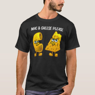 Camiseta Cute Mac & Queijo Para Homens Mães Queijo De Macar