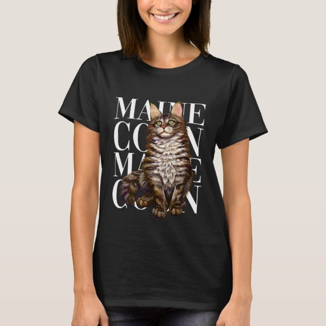 Camiseta Cute Maine Coon Cat (Frente)