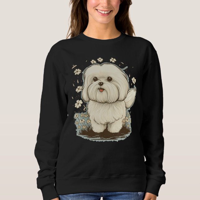 Camiseta Cute Maltese Dog on Maltese dog  5 (Frente)