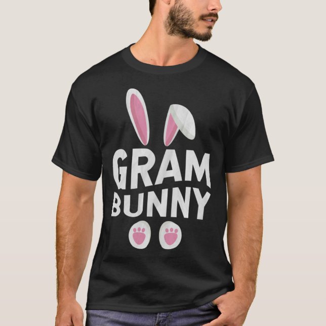 Camiseta Cute Matching Family Easter Day  Gram Bunny (Frente)