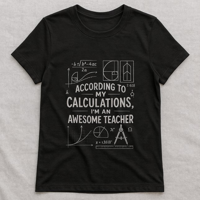 Camiseta Cute Math Formula Tee, Funny Awesome Teacher (Criador carregado)
