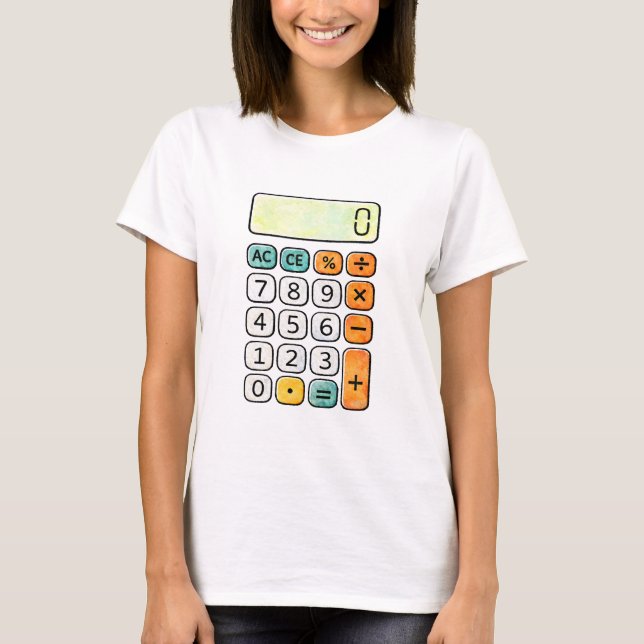 Camiseta Cute Maths Calculator T Shirt for Kids School (Frente)