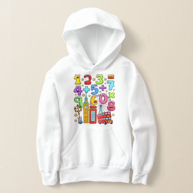 Camiseta Cute Maths Numbers Calculator Design for Kids (Postura )