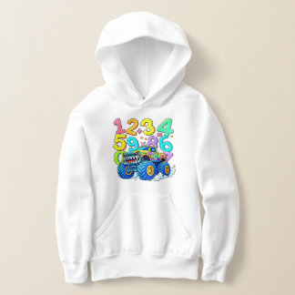 Camiseta Cute Maths Numbers Car Cartoon Capuz Crianças Rein