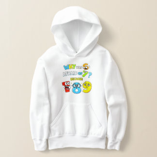 Camiseta Cute Maths Numbers Cartoon Casaco com Capuz para C