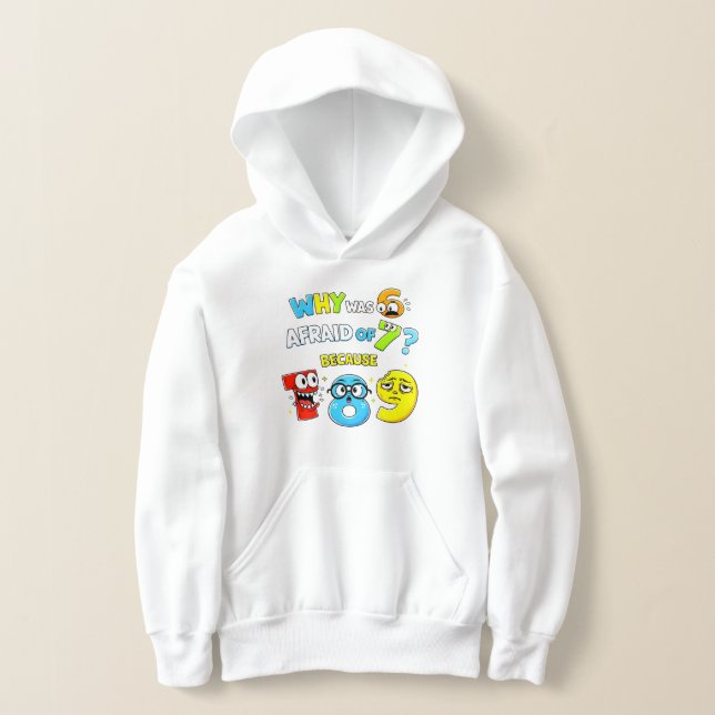 Camiseta Cute Maths Numbers Cartoon Casaco com Capuz para C (Postura )