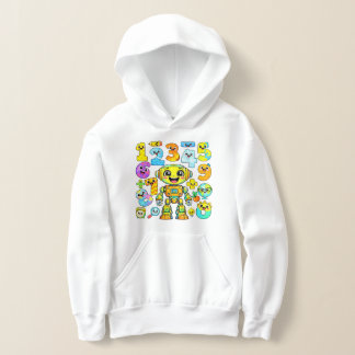 Camiseta Cute Maths Numbers Emoji Cartoon Casaco com Capuz