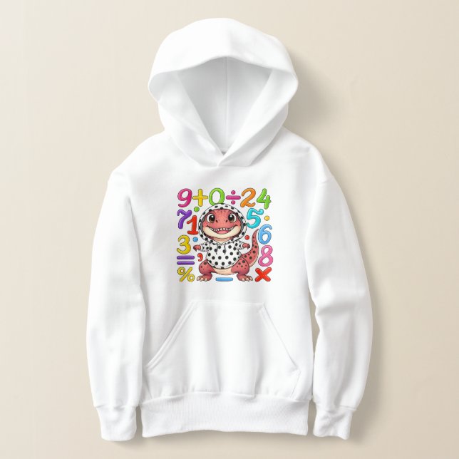 Camiseta Cute Maths Numbers Hoodie for Kids School (Postura )
