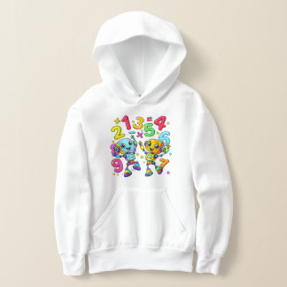 Camiseta Cute Maths Numbers Monsters Cartoon Capuz Crianças