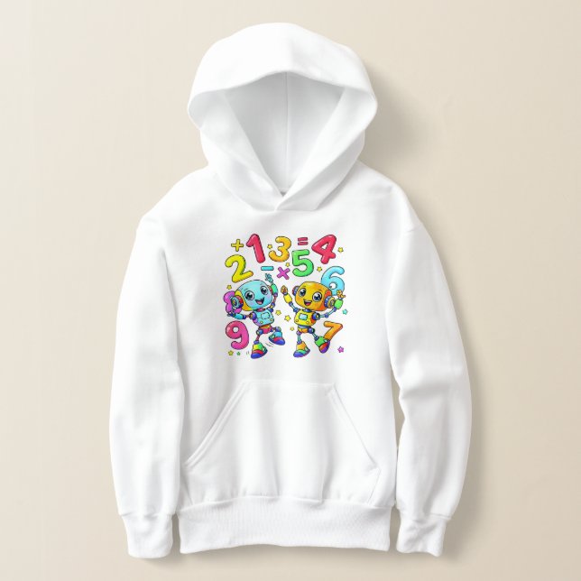 Camiseta Cute Maths Numbers Monsters Cartoon Capuz Crianças (Postura )