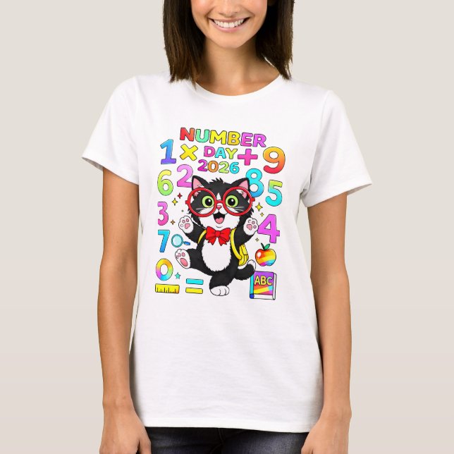 Camiseta Cute Maths Numbers Panda Number Day T Shirt Kids!! (Frente)