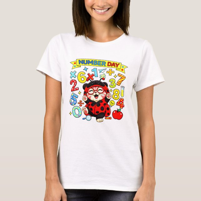 Camiseta Cute Maths Numbers Santa Cartoon T Shirt Kids UK ! (Frente)