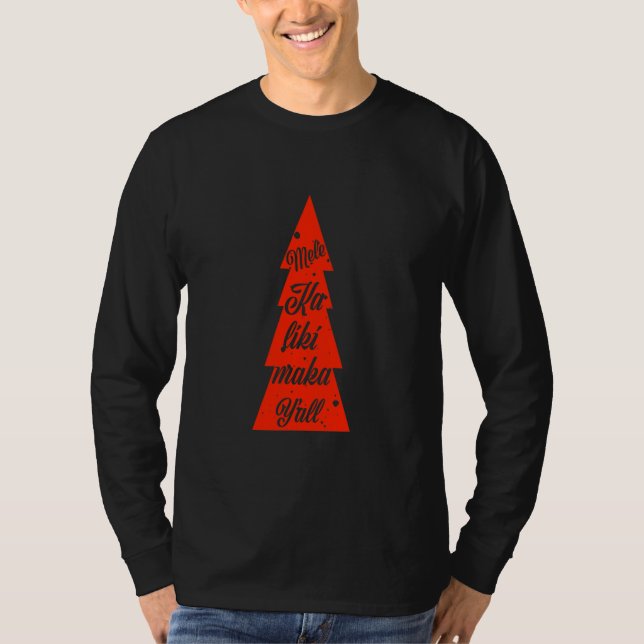 Camiseta Cute Mele Kalikimaka Y'all Hawaii Islands (Frente)