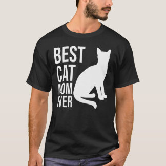 Camiseta Cute Melhor Mãe de Gato de Sempre Melhor Mãe de Ga