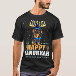 Camiseta Cute Menorah Chanukah Ugly Dachshund Dog Hanukkah<br><div class="desc">Cute Menorah Chanukah Ugly Dachshund Dog Hanukkah</div>