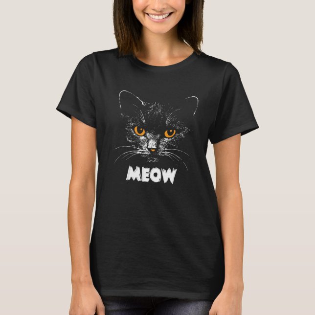Camiseta Cute Meow Cat  Cat Men Women (Frente)