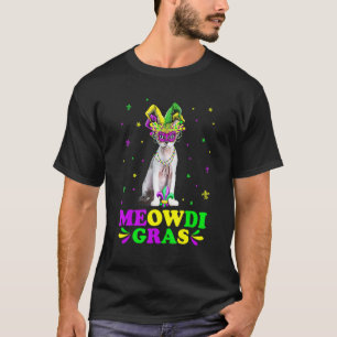 Camiseta Cute Meowdi Gras Devon Rex Cat Carnaval Mardi
