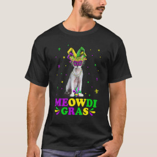 Camiseta Cute Meowdi Gras Devon Rex Máscara de Carnaval de