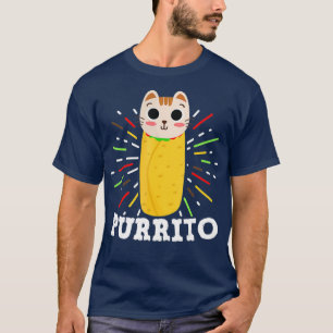 Camiseta Cute Mexican Food Purrito Cat and Burrito Lover