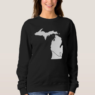 Camiseta Cute Michigan Love Heart Home State Midwest Up Nem