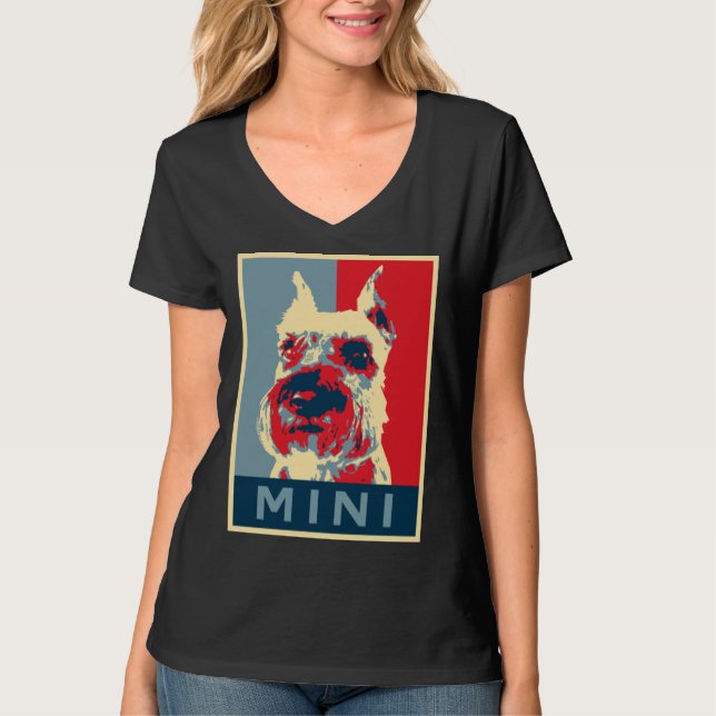 Camiseta Cute Miniature Schnauzer Election (Frente)
