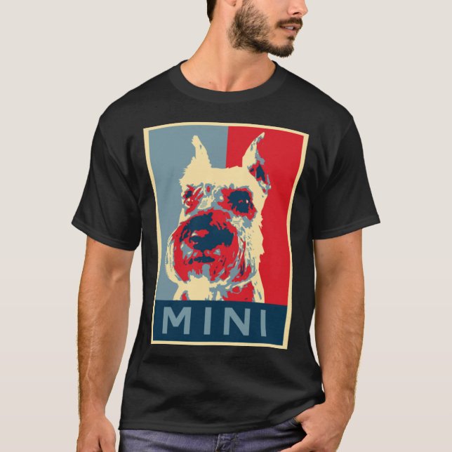 Camiseta Cute Miniature Schnauzer Election (Frente)