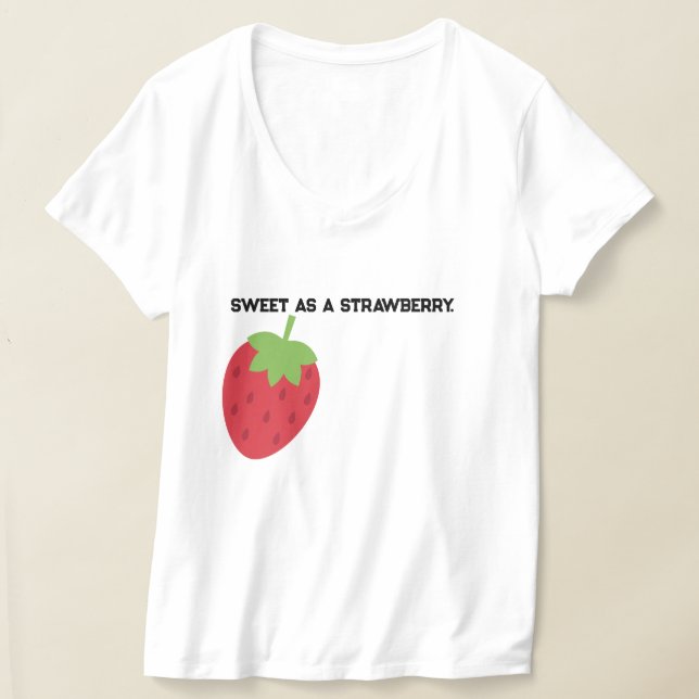 Camiseta Cute Minimal Strawberry clothing (Postura )