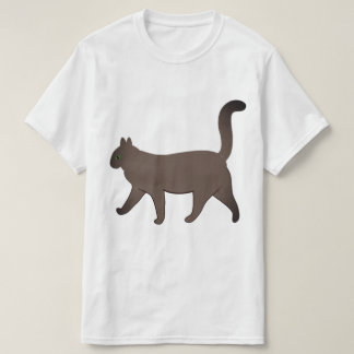Camiseta Cute Minimalist Cat Graphic | Simple Walking Cat