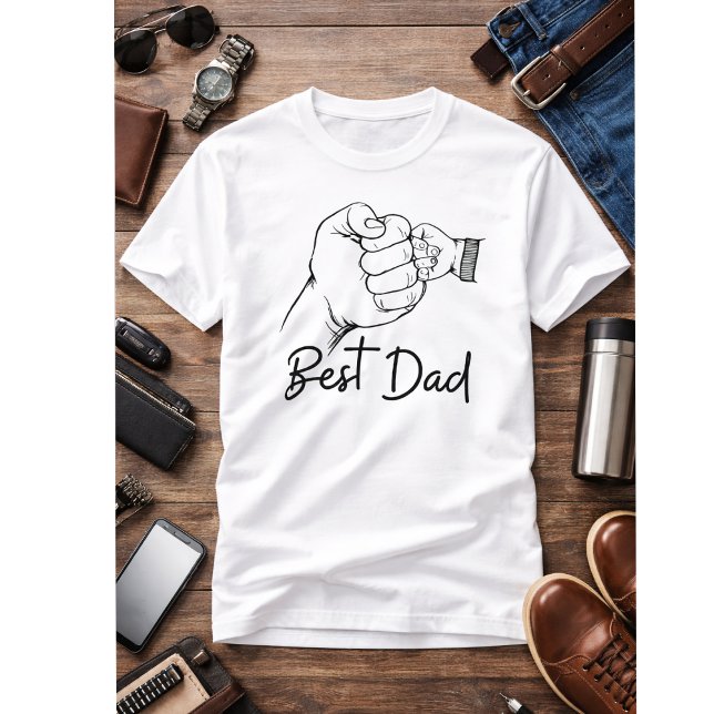 Camiseta Cute Modern Best Dad  (Criador carregado)