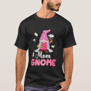 Camiseta Cute Mom Gnome Flor Para o Dia das Mães Mãe Avó