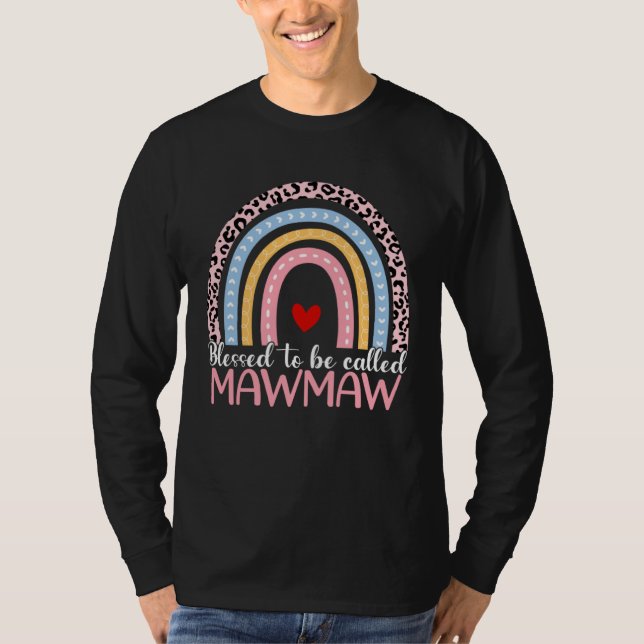 Camiseta Cute Mother s Day Blessed To Be Called Mawmaw Rain (Frente)