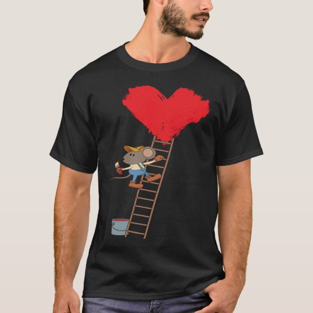 Camiseta Cute Mouse Heart (Frente)