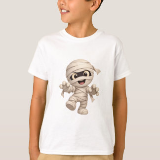 Camiseta Cute Mummy Halloween Cartoon Illustration