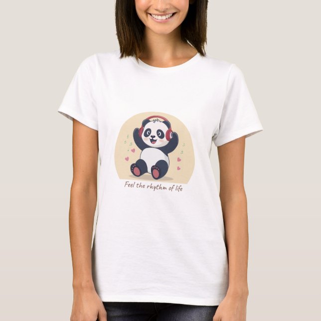 Camiseta Cute Music Panda (Frente)