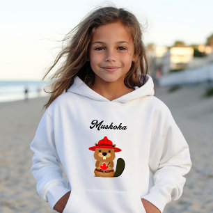 Camiseta Cute Muskoka Canada Beaver com Red Hat