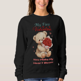 Camiseta Cute My First Valentine Teddy Sweatshirt