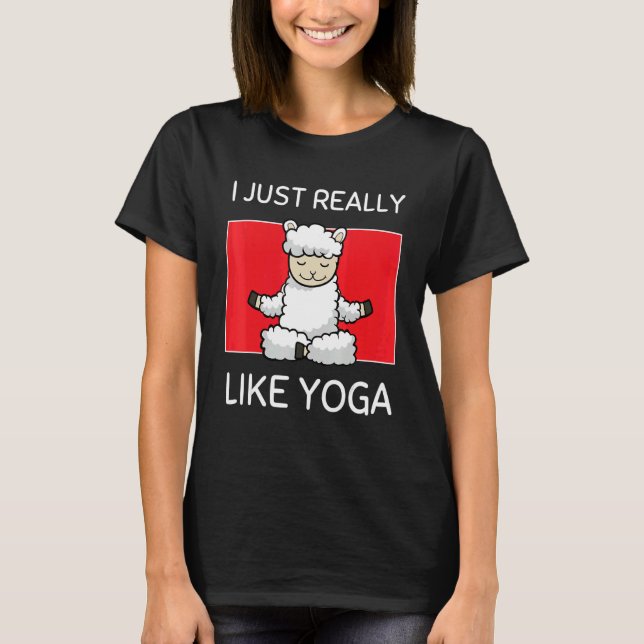 Camiseta Cute Namaste Sheep I Just Really Like Yoga Pilates (Frente)