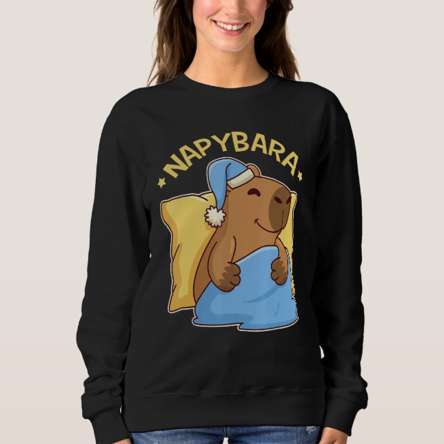 Camiseta Cute Napping Capybara Pyjama  Nappybara (Frente)