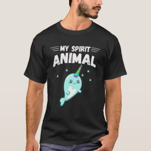 Camiseta Cute Narwhat Meu Espírito Animal Feliz por Narwhal