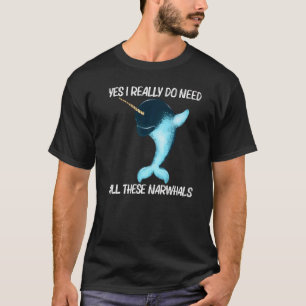 Camiseta Cute Narwhat Para Mulheres Do Oceano Ártico
